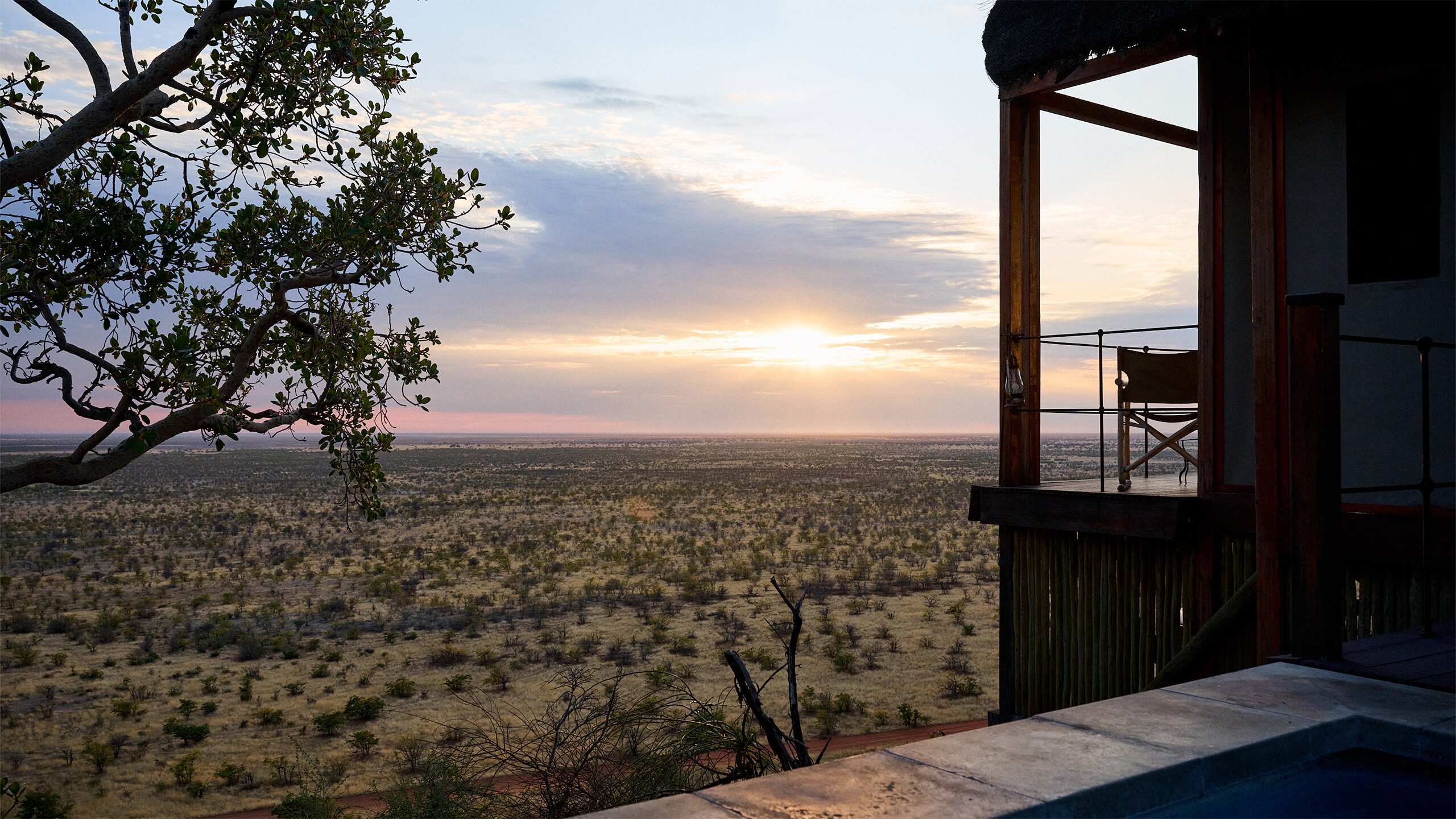 Evening Views from wood house balcony