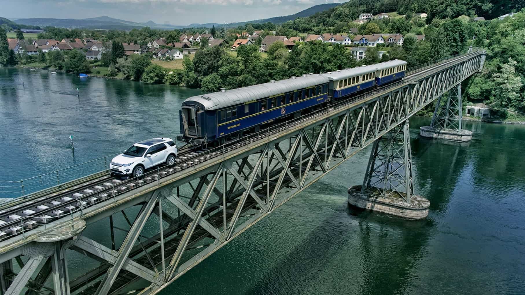 Landrover discovery sport pulls 100 tonne train